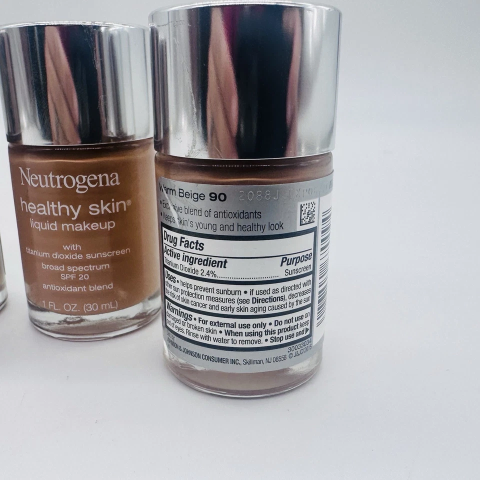 Neutrogena Healthy Skin Liquid Makeup Exp 2020 90 Warm Beige 1 Oz Each ~ 3 Pcs - Image 3 of 4