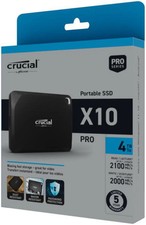 Crucial X10 Pro 4TB USB-A Portable External SSD (CT4000X10PROSSD9