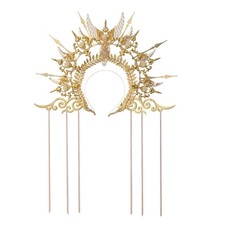 Glitter Halo Headpiece for Women Halo Crown Festival Headpieces Headband Show