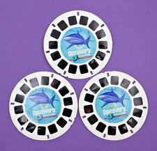 Set Of Vintage Discovery Channel View-Master 3 Reels Shark imagery, 1998