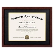 11x14 Diploma / Degree Certificates Frame with Double Mat for 8.5x11 Document 