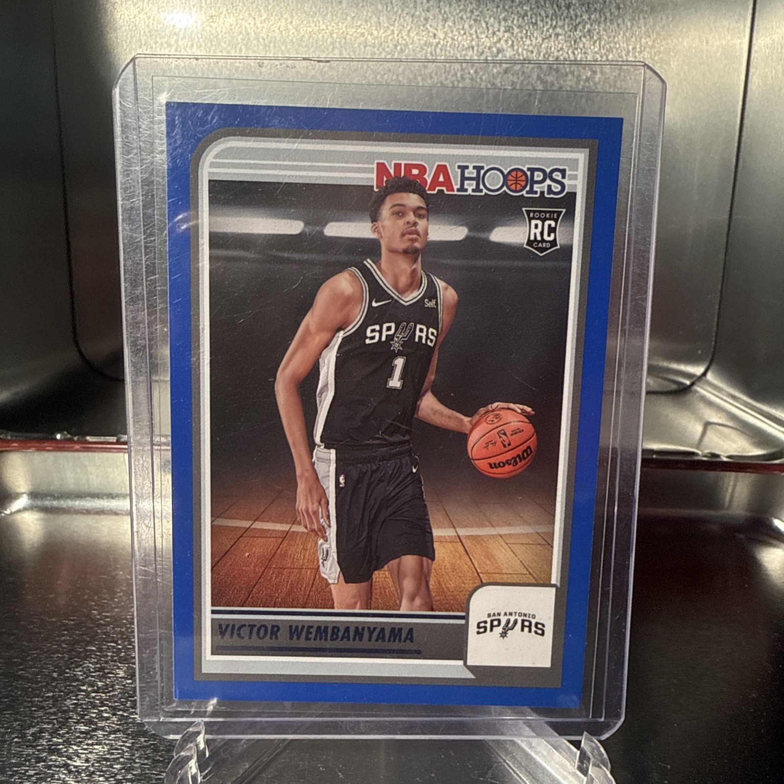 2023-24 Panini NBA Hoops Victor Wembanyama #277 RC Rookie Blue