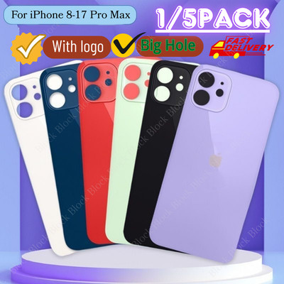 Back Glass Replacement Big hole For iPhone 11 12 13 14 15 16 XR X Rear Cover Lot