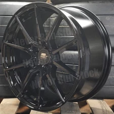 MST DELTA 18x8.5 5x112 +43 FLOW OFFSET FORGED GLOSS BLACK 10 SPOKES 4 WHEELS SET
