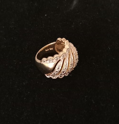 Sterling Silver DESIGNER Dome  Statement Ring Siz… - image 5