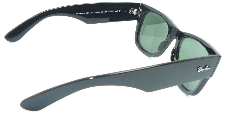 Ray Ban SONNENBRILLE SCHWARZ GRÜN WAYFARER RB 0840 901 MEGA 2132 BRILLE NEU 2140 - Bild 4 von 4