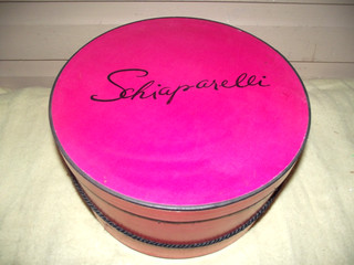 SCHIAPARELLI...HOT PINK...HAT BOX AND HAT.