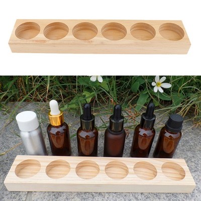 Holzregal Organizer Tablett Behälter für ätherische Öle für bis zu 6 Flaschen 30 ml