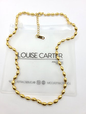 Louise Carter Malaga Bead Necklace Waterproof Stainless Steel 18k Gold PVD 18"