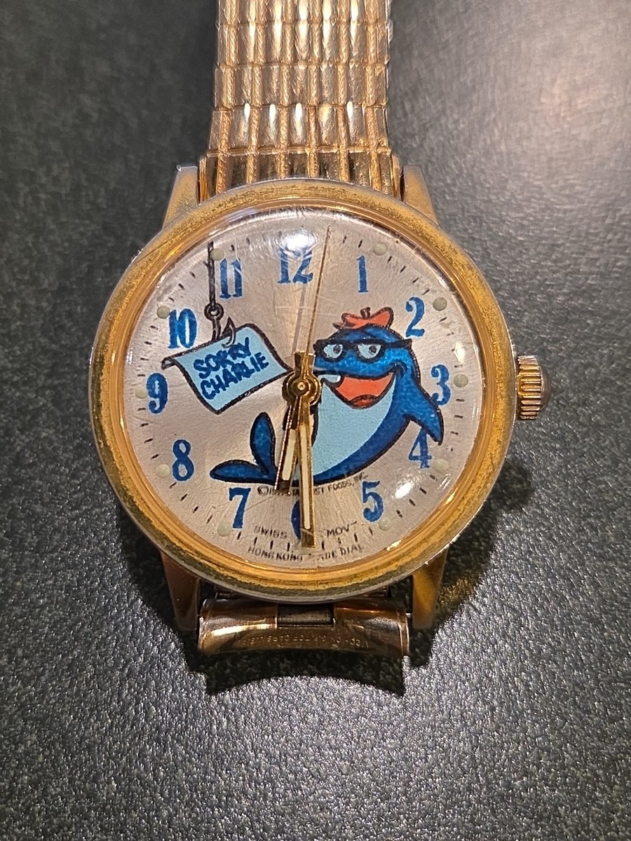 1971 Windup Star-Kist Sorry Charlie Tuna Advertising Character Watch Working View 3