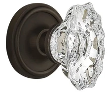 Nostalgic Warehouse Rope Rosette & Chateau Knob Double Dummy Oil-Rubbed Bronze