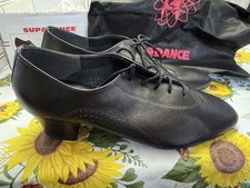 Supadance 8200 Black Leather Latin Heel 7 1/2 Men  s Dance Shoes