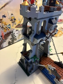 LEGO Castle Drawbridge Defense 7079 With Black And White Skeletons, Horse, Box