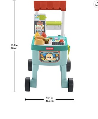 Fisher Price 4-in-1 Snack Cart Walker Baby Learning Activity Toy w/ 135+ Sounds