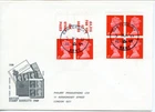 1969 2/- MACHIN BOOKLET PANES x2  GREAT BRITAIN QE2 PHILART FDC CANTERBURY PMKS
