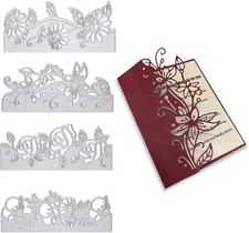 GLOBLELAND Metal Lace Flower Edge Border Cutting Dies Stencils for DIY Scrapbook