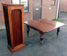Antique extending dining table huge solid Cuban mahogany Regency seats 16-18