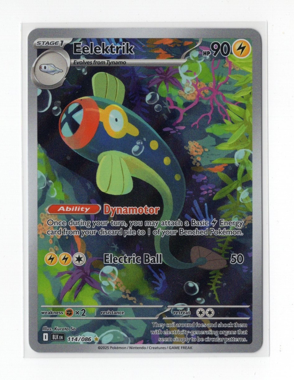 Pokemon TCG SV Black Bolt Eelektrik 114/086 NM