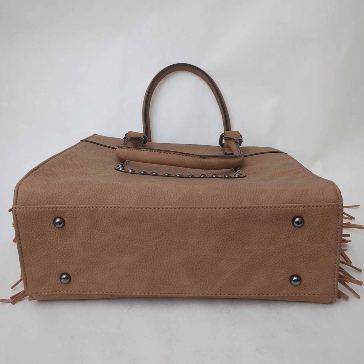 Black Rivet Large Rectangular Two Handles Tote Ta… - image 5