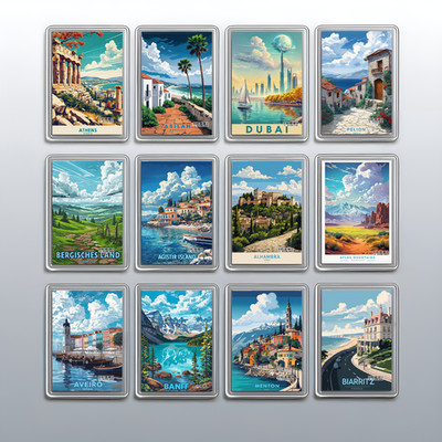 Acryl Reise Stadt Urlaub Kühlschrankmagnet - Souvenir Geschenk Kühlschrank Dekoration
