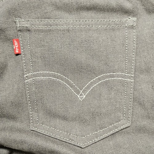 Levis 505 Jeans Youth 20 Reg Grey Denim Straight Leg Retro 30x30 NWT!! - Picture 5 of 10