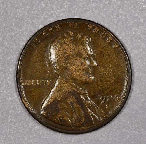 1926-S "Lincoln" Bronze One-Cent Coin, Very Good