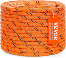 Double Braided Polyester Rope, 3/8 in X 120 Ft, 48 Strands, 4000 LBS Breaking St