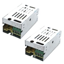 2X Voltage Transformer  Supply AC 110/220V to DC 12V 1A Silver C4R11339