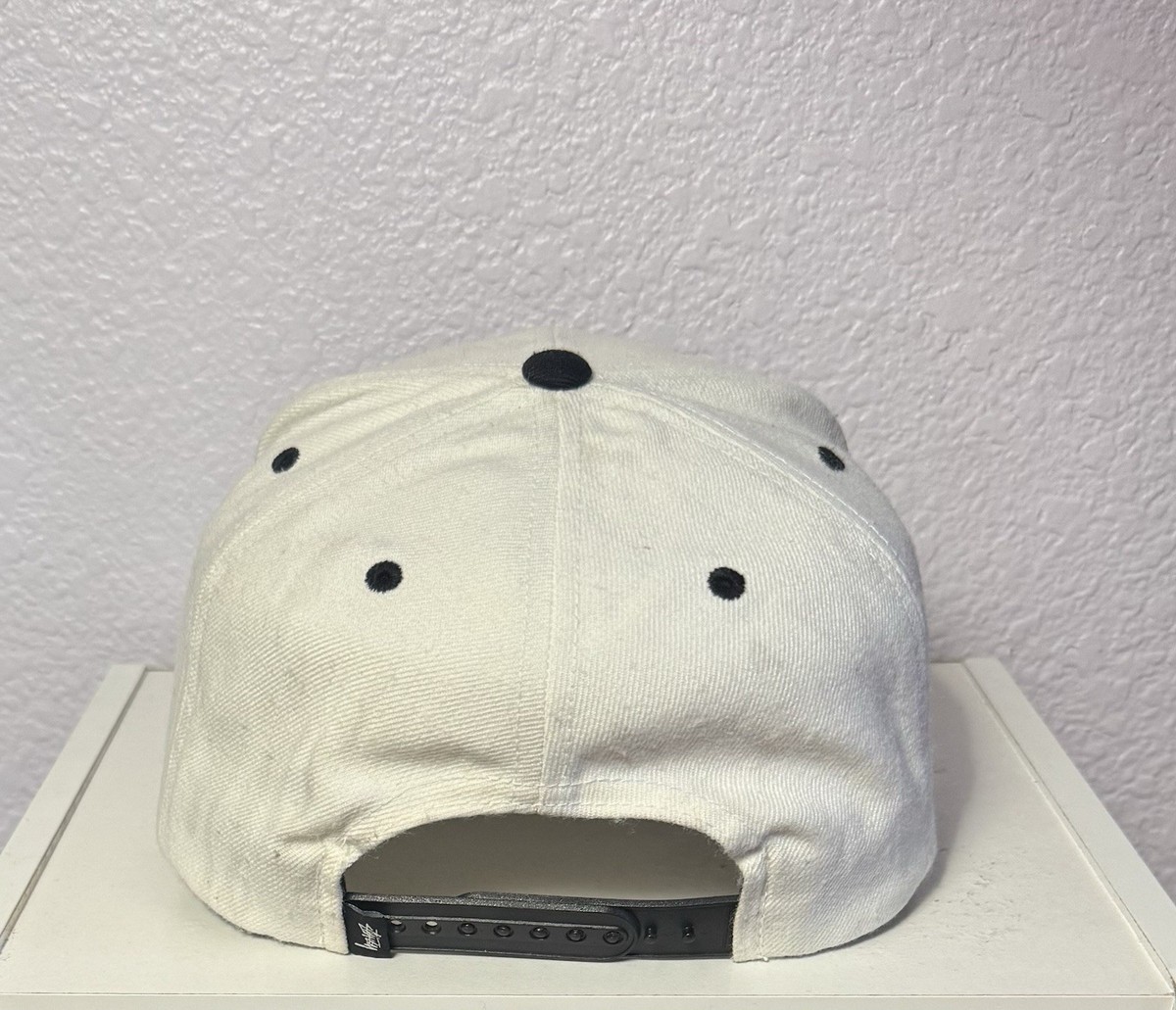 Stussy Capz Hat Snapback Wool White/black | eBay