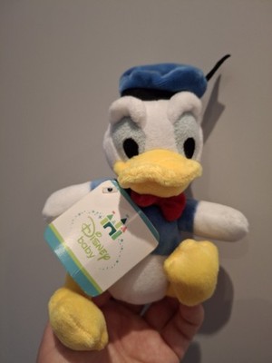 Vintage Donald Duck Disney Baby Plüschtier Stofftier Kuscheltier mit Glocke