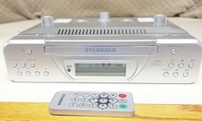 Sylvania SKCR2613C Under Cabinet CD Clock Radio AM/FM LCD Display W/Remote Teste