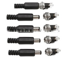 5.5mm x 2.1mm DC Power Supply Plug Connector Female Metal Panel Mount Socket