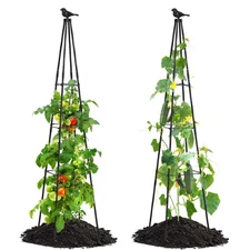 Cucumber Trellis, 67" Tall Obelisk Garden Trellis for Climbing Plants Outdoor...