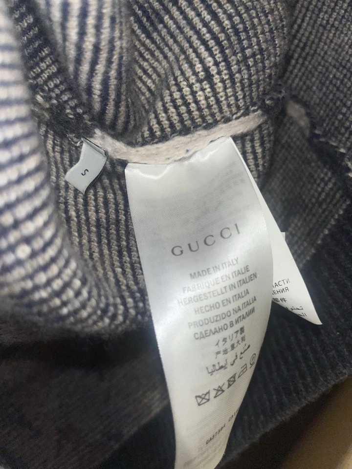 Cárdigan Suéter Ecuestre Gucci Marrón Unicornio Cuello en V Lana Tejido Pequeño Nuevo con Etiquetas Foto 4 de 4