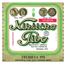 Niksicko Pivo Beer Label – Yugoslavia Montenegro Brewery Vintage Collectible