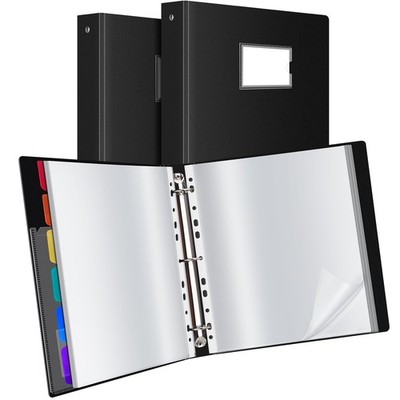 Uquelic 50-Pocket Binder with Plastic Sleeves for Letter/A4 Size(11'' x 8.5''),...