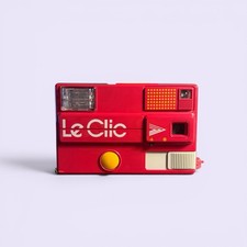 Le Clic Disc Film Camera &ndash; Vintage 1980s/1990s &ndash; Red &ndash; Tested & Working