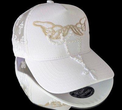   All-White Angel Pearl Cap   