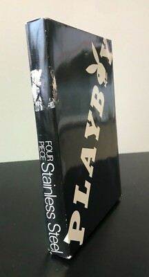 Vintage Playboy Genuine Wood & Stainless Steel 4 Piece Bar Set | eBay