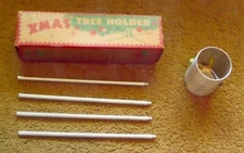 Early 1900’s Christmas Tree Holder Metal Goods Corp Waco & Dallas Texas Orig Box