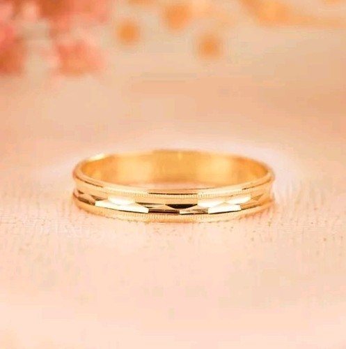 Alianza oro 18k 750 mls. Facetada. 3 MM. Medida 10 - Imagen 2 de 6
