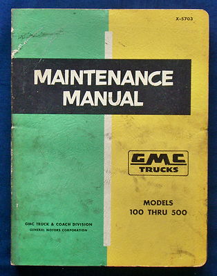 Werkstatthandbuch 1959 GMC Truck 100 thru 500 Maintenance Manual (USA)  