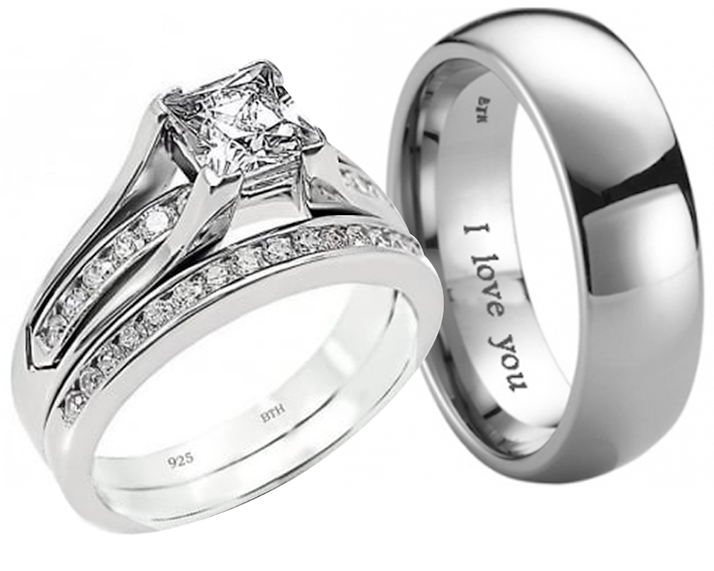 Wedding Rings Set His And Hers