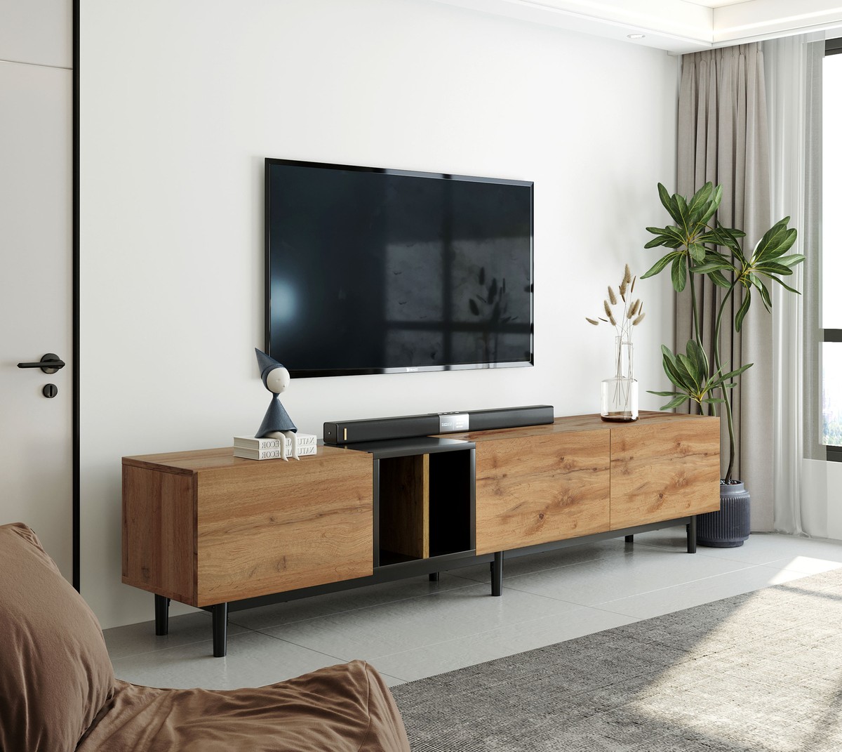 テレビボード IDEE MALUH TV CABINET MALUH TV CABINET ANTON brown｜TVボード・サイドボード｜IDEE