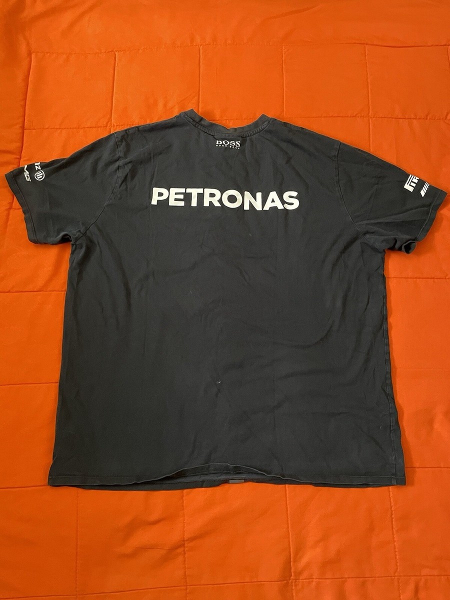 HUGO BOSS Mercedes AMG Petronas ポロシャツ VTG Hugo Boss Black AMG Petronas F1 Racing Polo Shirt Mens XL HTF
