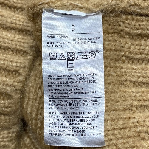 Banana Republic Cowl Neck Sweater Dress Women’s S Wool Alpaca Cable Knit Chunky - Picture 8 of 9