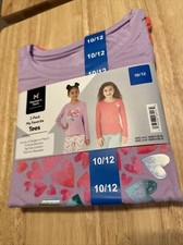 Member's Mark Girl's 2-Pack My Favorite Tag Free Comfort Long Sleeve Tees 10/12