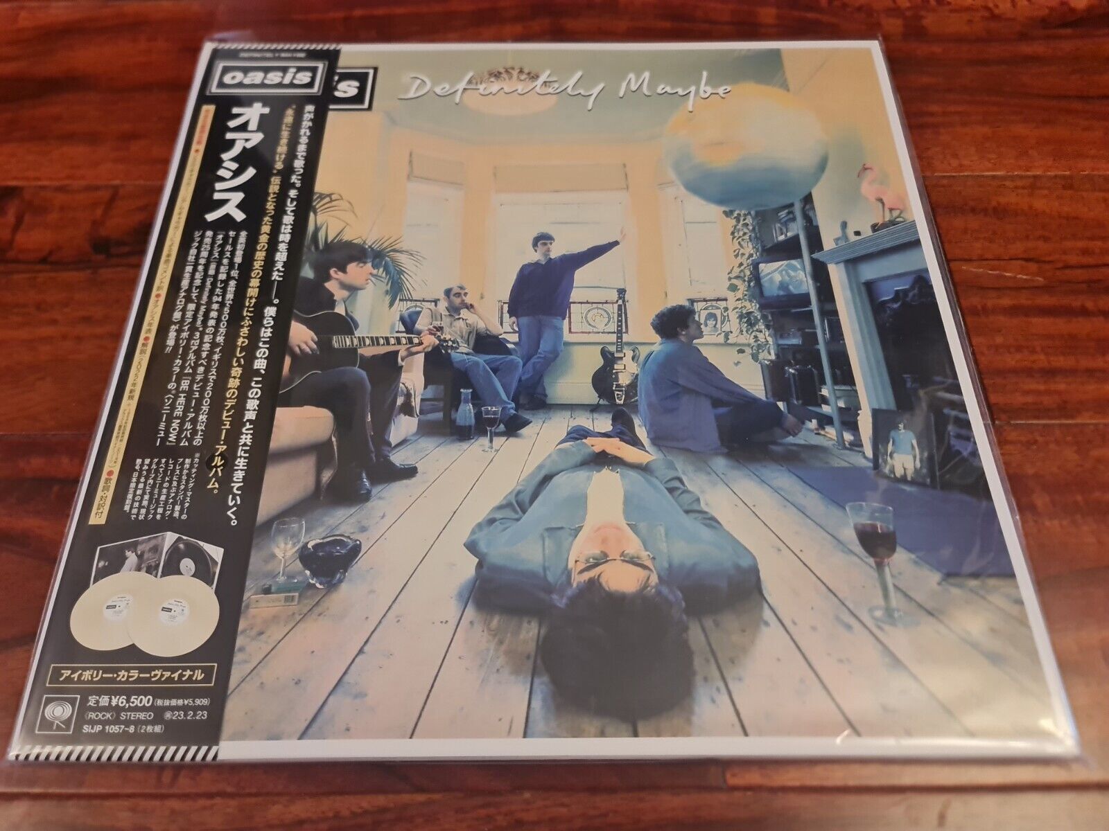 Oasis - Definitely Maybe (JAPANESE 2 X CREAM VINYL LP + OBI-2000 ONLY (LIMITED)