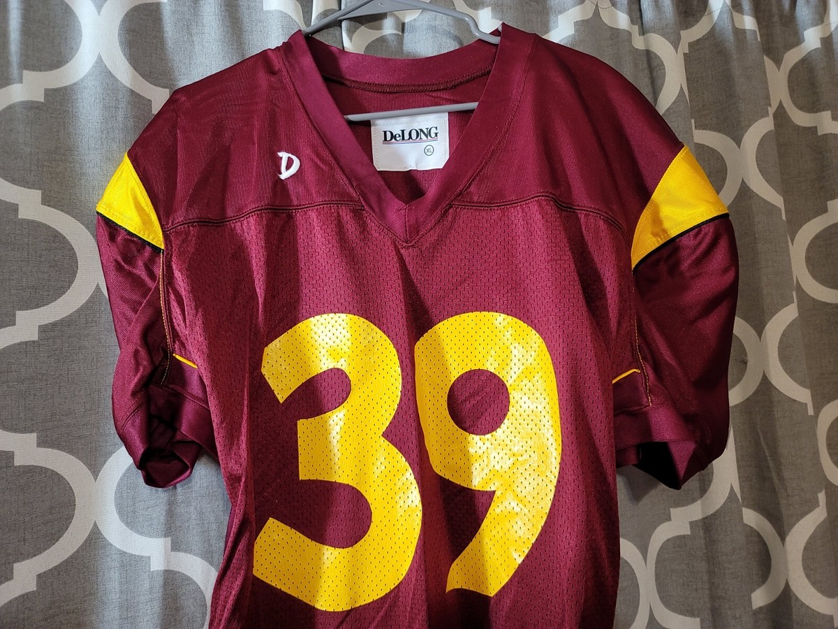 RARE Vintage MESH Yellow / Maroon Jersey #39 sz XL Made In