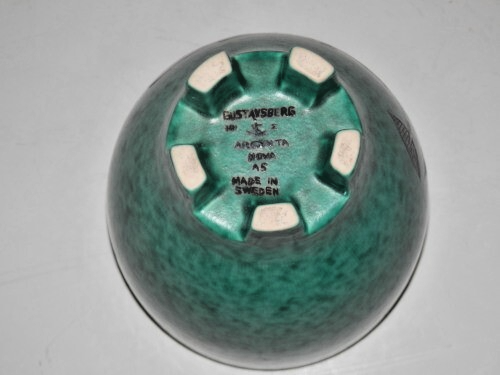 GUSTAVSBERG ARGENTA WILHELM KAGE DESIGN 5 FOOTED MERMAID VASE MINT! NO RESERVE!! - Picture 7 of 8